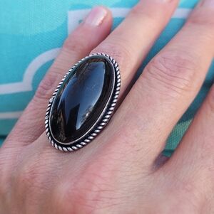 ❤️Onyx Sterling Silver Ring 925